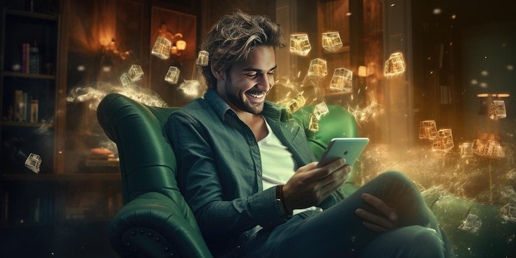Ilustrasi pusat olahraga dan hiburan virtual
