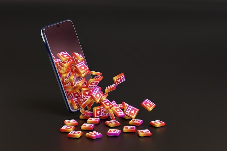 Pengguna mobile membaca bonus di ponsel